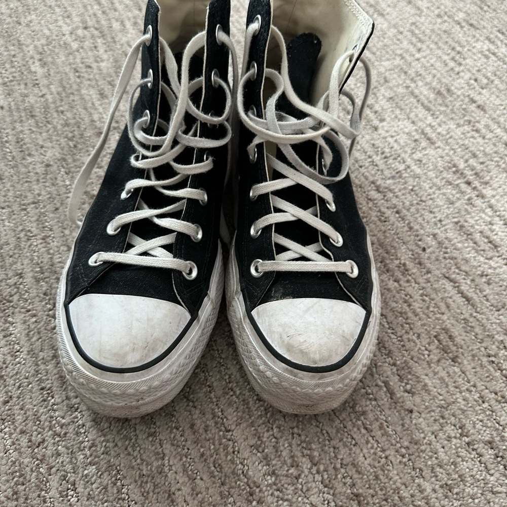 Platform black converse